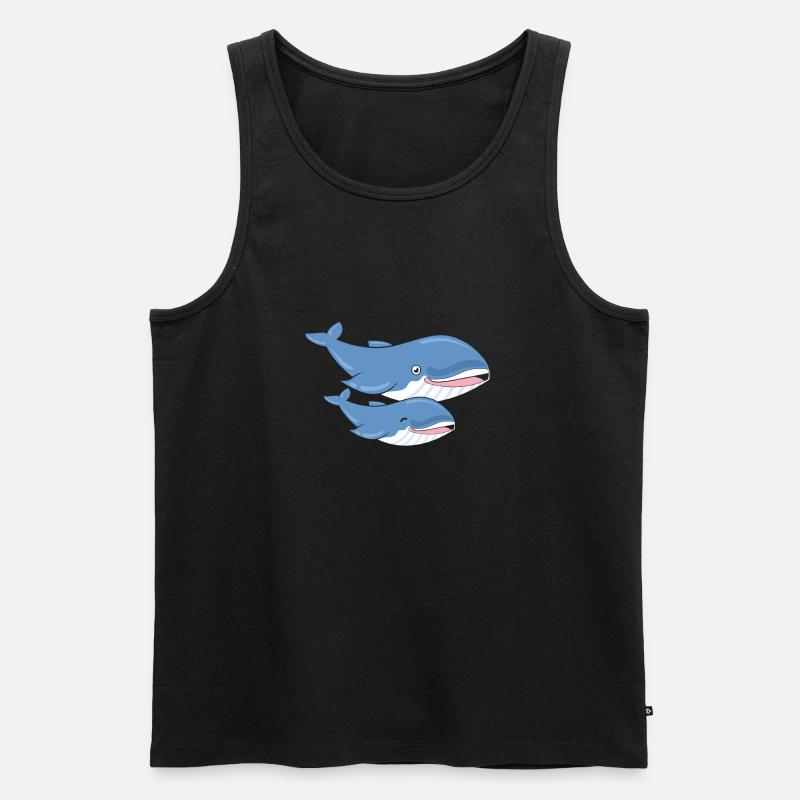 Wale - Männer Premium Bio Tank Top - Schwarz