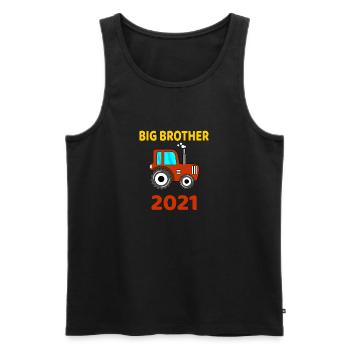 Big Brother Tractor Big Brother 2021 tractor - Men's Premium Organic Tank Top - black - Front - AI Model Male 178 light (178cm)