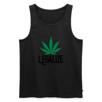 legalize - Men's Premium Organic Tank Top - black - Front - AI Model Male 178 light (178cm)
