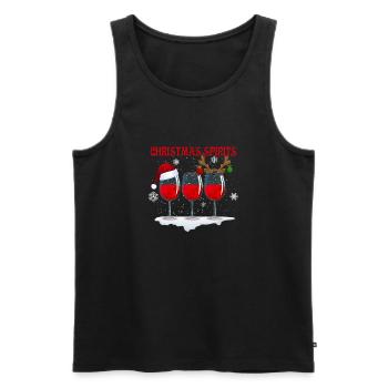 Christmas spirits - Men's Premium Organic Tank Top - black - Front - Michal (187cm)
