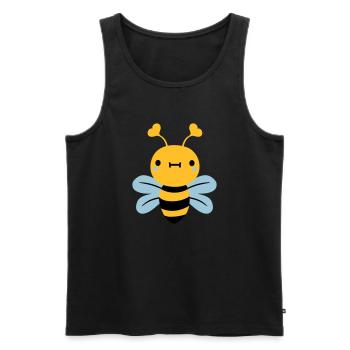 nette kleine biene hornisse wespe - Männer Premium Bio Tank Top - Schwarz - Vorne - AI Model Male 178 light (178cm)