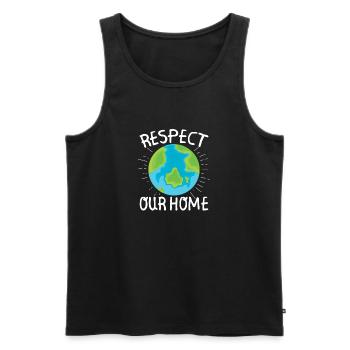 Protection du climat Fridays For Future Demo Climat - Débardeur bio Premium Homme - noir - Devant - AI Model Male 178 light (178cm)