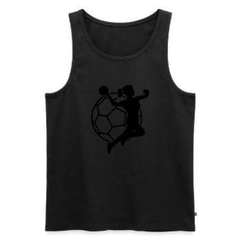 handball woman - Männer Premium Bio Tank Top - Schwarz - Vorne - Michal (187cm)