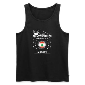 Heimat Prinzessinnen kommen LIBANON - Männer Premium Bio Tank Top - Schwarz - Vorne - Michal (187cm)