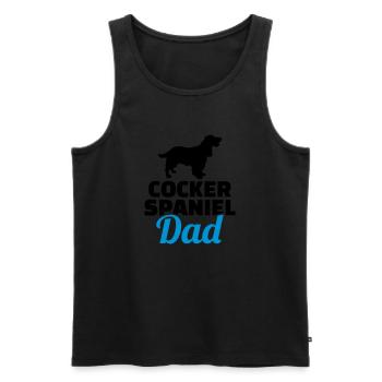 Cocker Spaniel - Débardeur bio Premium Homme - noir - Devant - AI Model Male 178 light (178cm)