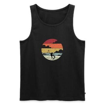 Skateboarden Geschenkideen Skaten Sport Geburtstag - Männer Premium Bio Tank Top - Schwarz - Vorne - Michal (187cm)