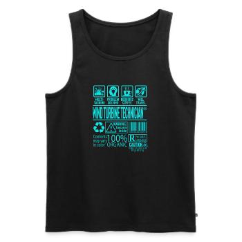 Wind Turbine Technician Gift - Men's Premium Organic Tank Top - black - Front - AI Model Male 178 light (178cm)