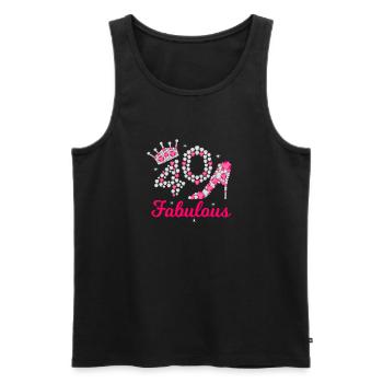 Fabulous 40 Queen 40th Birthday Queen Forty - Men's Premium Organic Tank Top - black - Front - Michal (187cm)