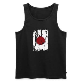 cool japanese flag - Men's Premium Organic Tank Top - black - Front - AI Model Male 178 light (178cm)