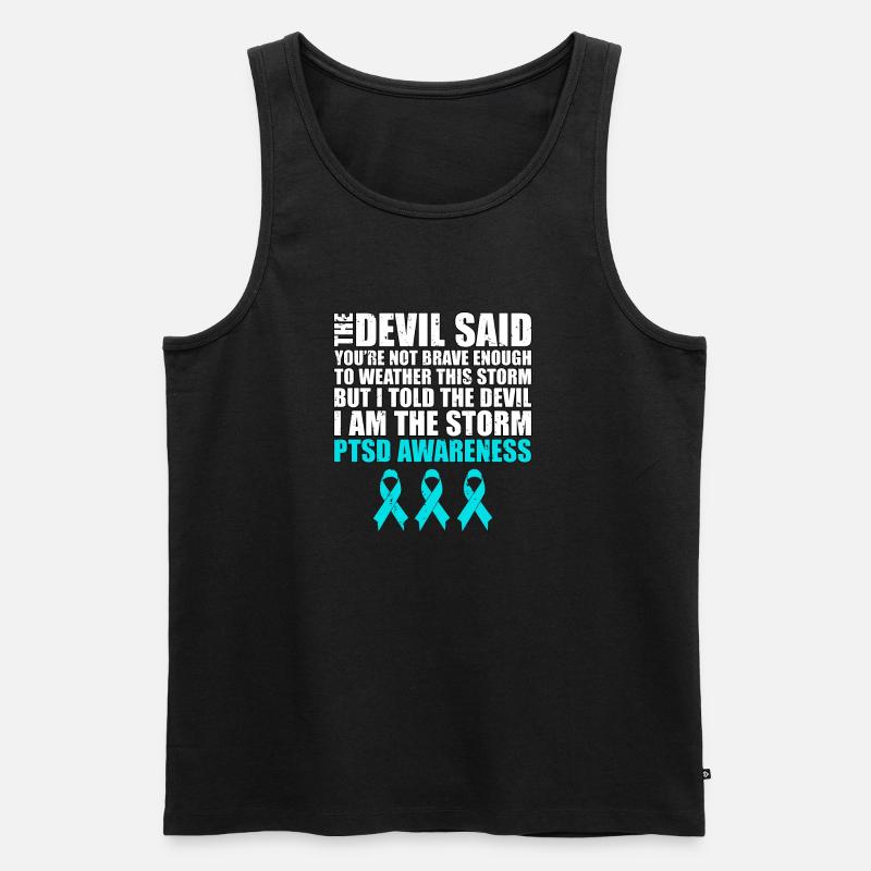 PTBS-Bewusstsein - Männer Premium Bio Tank Top - Schwarz