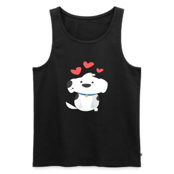 Gentle dog Shirt - Männer Premium Bio Tank Top - Schwarz - Vorne - Michal (187cm)