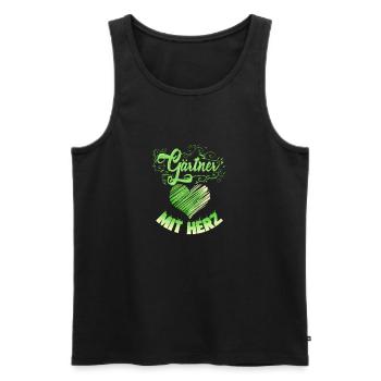 Gärtner Garten Gartenarbeit Landschaftsgärtner - Männer Premium Bio Tank Top - Schwarz - Vorne - Michal (187cm)