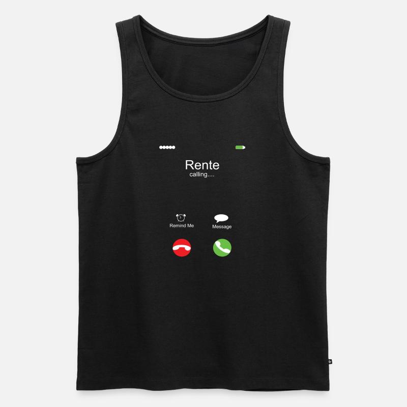 Rente ruft - Männer Premium Bio Tank Top - Schwarz
