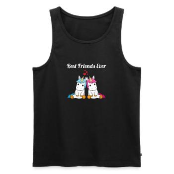 Best Friends Ever Bff Best friends licornes - Débardeur bio Premium Homme - noir - Devant - Michal (187cm)