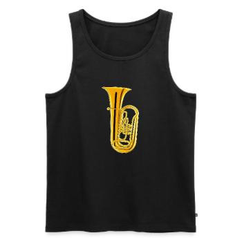 Instrument de musique TUBA - Débardeur bio Premium Homme - noir - Devant - Michal (187cm)
