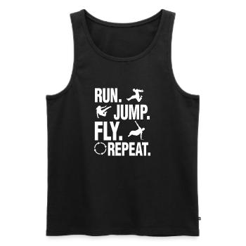 Führen Sie Jump Fly Repeat Parkour Training Fun Gift - Männer Premium Bio Tank Top - Schwarz - Vorne - AI Model Male 178 light (178cm)