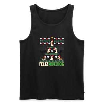 Beagles Feliz Navidog Merry Chritsmas - Débardeur bio Premium Homme - noir - Devant - Michal (187cm)