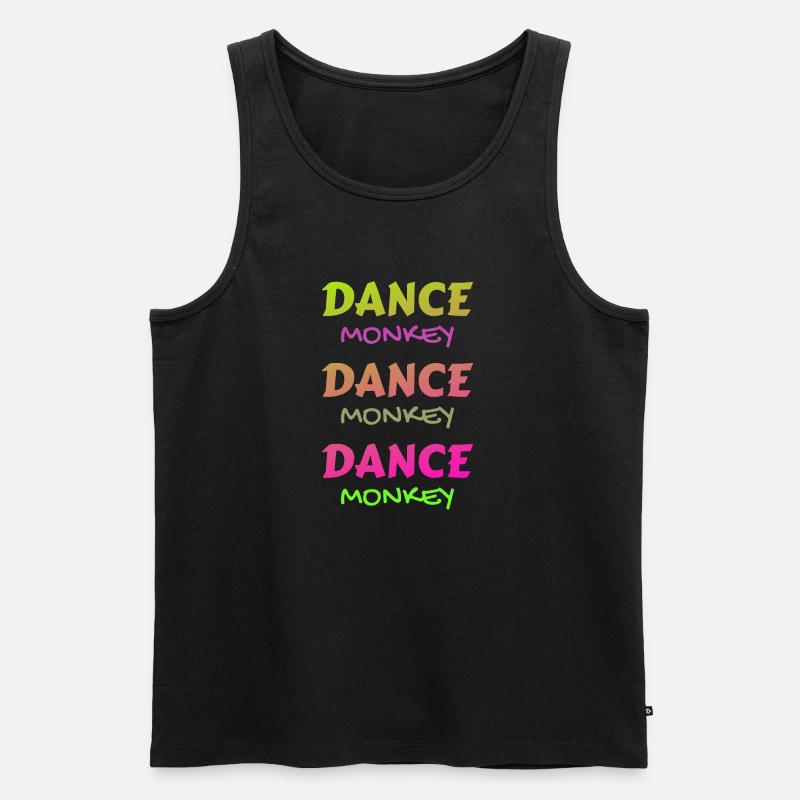 Dance Monkey bunt schön einzigartig - Männer Premium Bio Tank Top - Schwarz