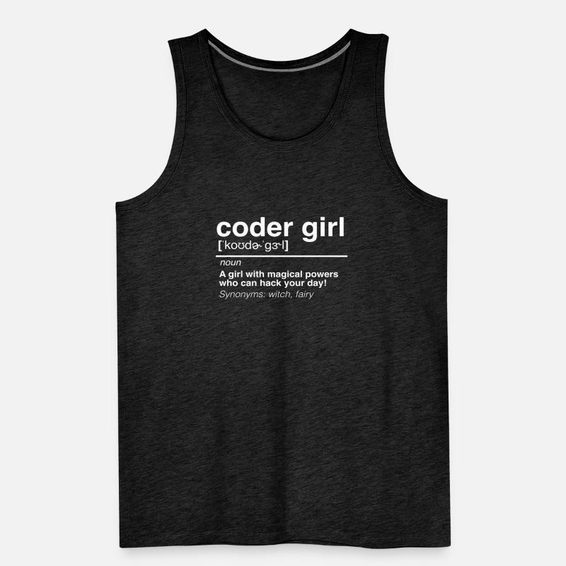Coder Girl Software Developer Engineer Gift Débardeur bio Premium Homme