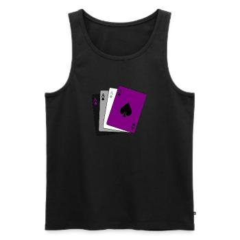 Asexualität LGBTQIA Asexuelle Karten Ich habe ein Ass - Männer Premium Bio Tank Top - Schwarz - Vorne - Michal (187cm)