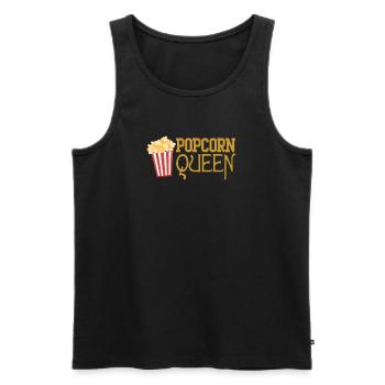 Bon à entendre pour être appelé Poppin' Popcorn Quee - Débardeur bio Premium Homme - noir - Devant - AI Model Male 178 light (178cm)