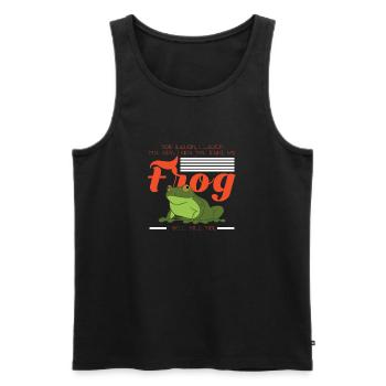 You Will Take My Frog I Will Kill You - Men's Premium Organic Tank Top - black - Front - AI Model Male 178 light (178cm)