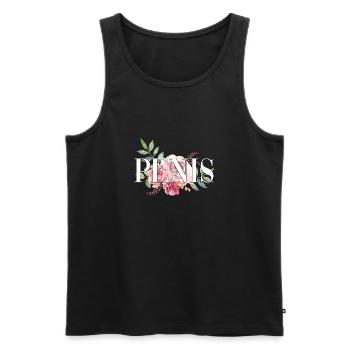 fleurs de pénis - Débardeur bio Premium Homme - noir - Devant - AI Model Male 178 light (178cm)