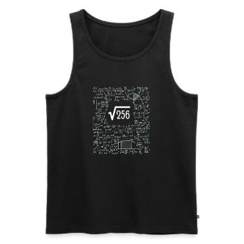 16th Birthday Square Root of 256: 16 Years Old - Men's Premium Organic Tank Top - black - Front - Michal (187cm)