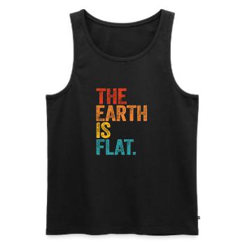 Flat Earth Society Flat Earth Map Model Globe - Men's Premium Organic Tank Top - black - Front - AI Model Male 178 light (178cm)