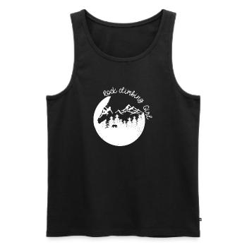 Rock Climbing Girl (2) - Men's Premium Organic Tank Top - black - Front - AI Model Male 178 light (178cm)