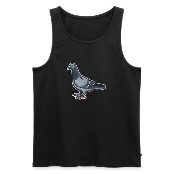 Comic Lustige Taube Vogel Geschenkidee Brieftaube - Männer Premium Bio Tank Top - Schwarz - Vorne - AI Model Male 178 light (178cm)