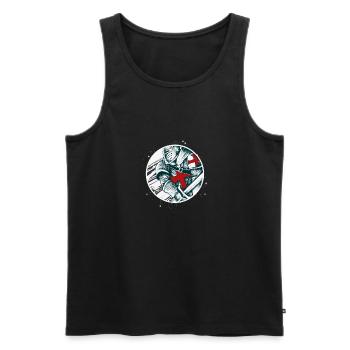 Templerkriegerritter - Männer Premium Bio Tank Top - Schwarz - Vorne - AI Model Male 178 light (178cm)