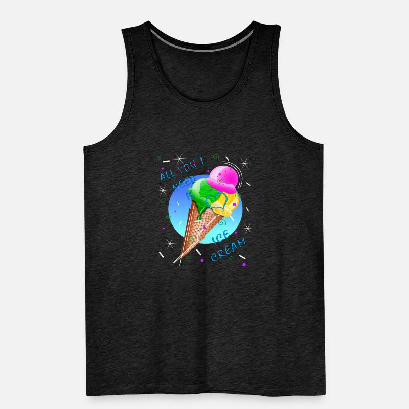 Eis Eiscreme Eissorten Eismaschine Vanilleeis Männer Premium Bio Tank Top