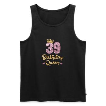 39.Geburtstag Königin 39 Jahre Alt Neununddreißig - Männer Premium Bio Tank Top - Schwarz - Vorne - Michal (187cm)