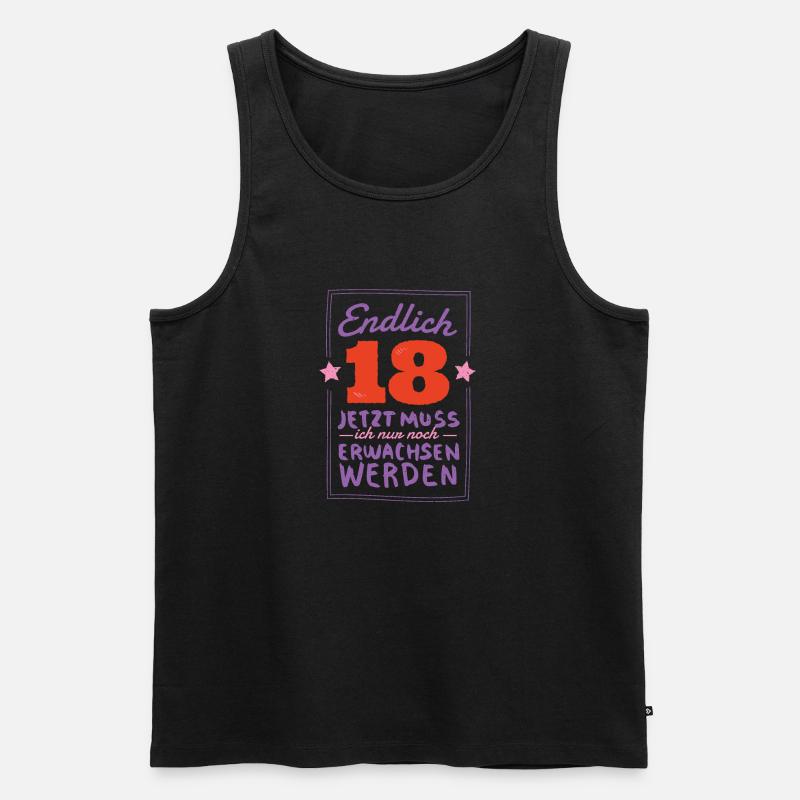 Endlich 18 - Männer Premium Bio Tank Top - Schwarz