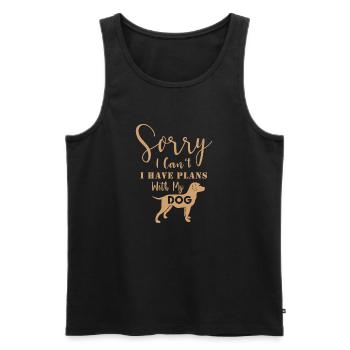 Désolé I Can t I Have Plans With My Dog 01 - Débardeur bio Premium Homme - noir - Devant - Michal (187cm)
