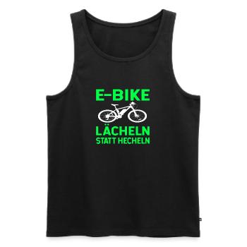 E-Bike Radfahrer Akku Elektrorad - Männer Premium Bio Tank Top - Schwarz - Vorne - Michal (187cm)