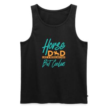 Horse Dad Like A Regular Dad But Cooler Rider Eque - Männer Premium Bio Tank Top - Schwarz - Vorne - Michal (187cm)