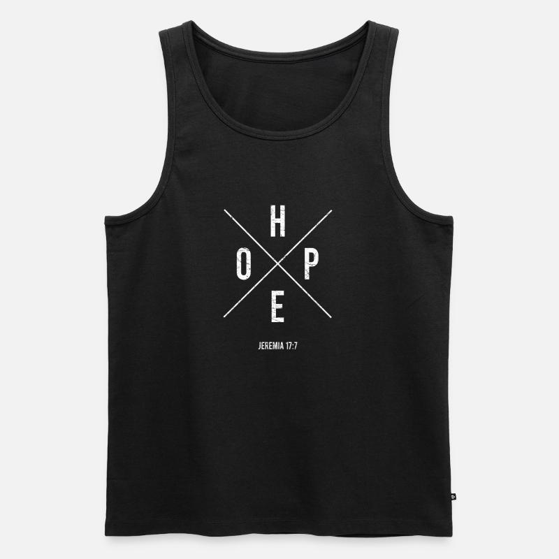 Hope - Männer Premium Bio Tank Top - Schwarz