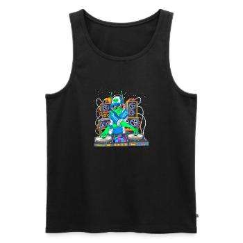 DJ Alien - Débardeur bio Premium Homme - noir - Devant - Michal (187cm)