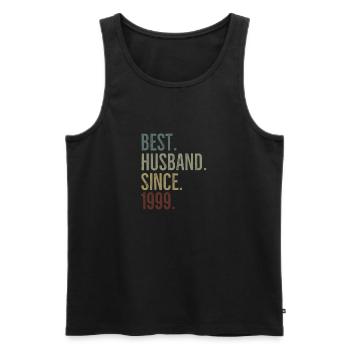 Bester Ehemann seit 1999 - Männer Premium Bio Tank Top - Schwarz - Vorne - AI Model Male 178 light (178cm)