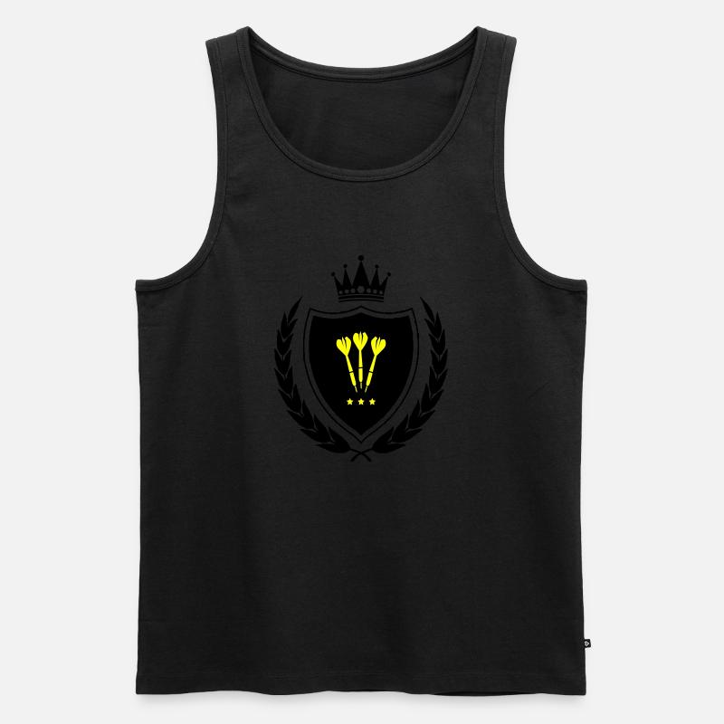 Wappen Dart - Männer Premium Bio Tank Top - Schwarz
