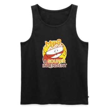 Superintendent funny cute pun jokes - Men's Premium Organic Tank Top - black - Front - AI Model Male 178 light (178cm)