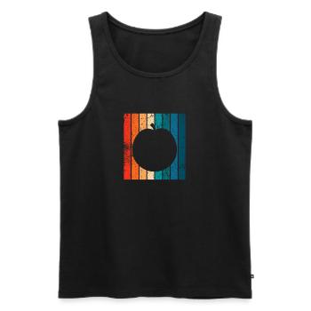 Apricot Fruit Lover Retro Veggie Diet Idée cadeau - Débardeur bio Premium Homme - noir - Devant - Michal (187cm)
