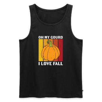 Oh My Gourd I Love - Men's Premium Organic Tank Top - black - Front - AI Model Male 178 light (178cm)