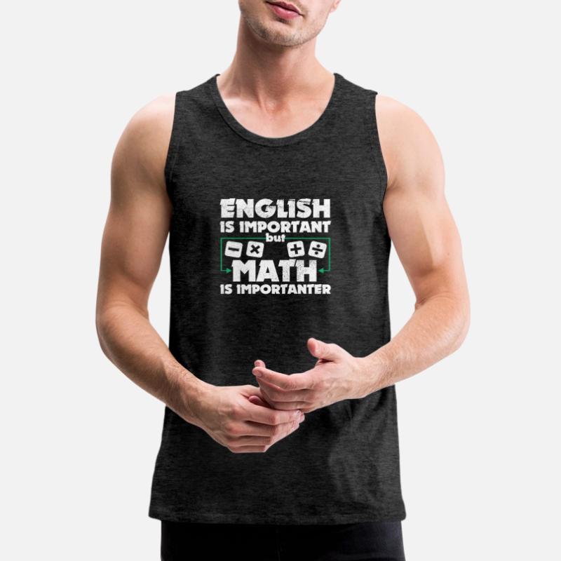 Funny Math Art Student Pun Mathematics Lovers Fun Men's Premium Organic Tank Top