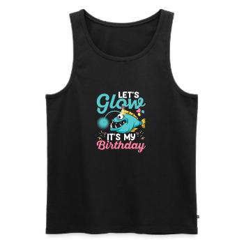 Let's Glow Scientist Marine Biology - Men's Premium Organic Tank Top - black - Front - Michal (187cm)