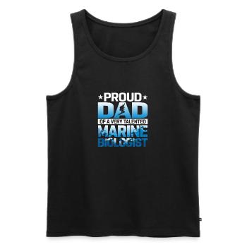 Proud Dad Of A Marine Biologist Scientist Ocean S - Männer Premium Bio Tank Top - Schwarz - Vorne - AI Model Male 178 light (178cm)
