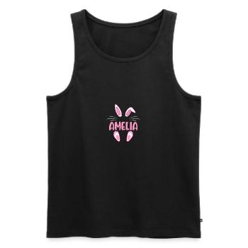 AMELIA Easter - Men's Premium Organic Tank Top - black - Front - AI Model Male 178 light (178cm)