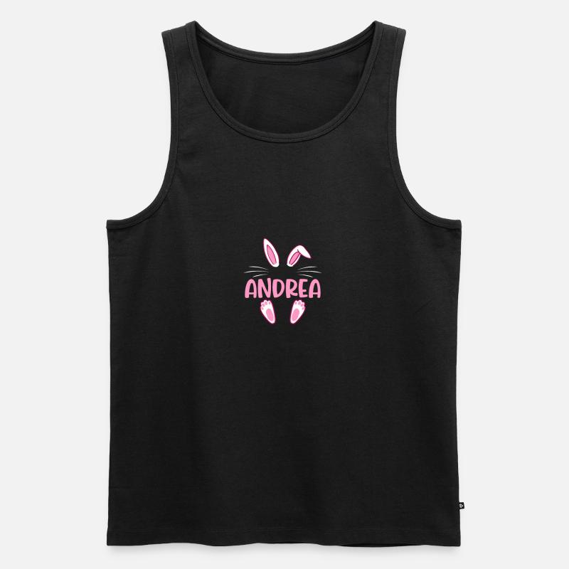 ANDREA Easter - Männer Premium Bio Tank Top - Schwarz
